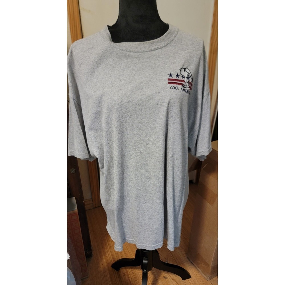 Snoopy Cool American T-Shirt UFS Inc Peanuts Collection Embroidered Men's XLarge